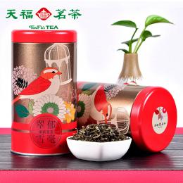 天福茗茶 翠郁雪毫茉莉花茶 鲜花窨制 110克新品上市