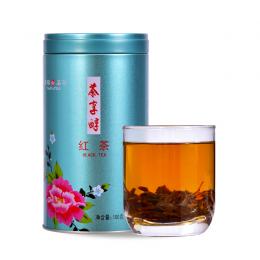 天福茗茶 茶享醇红茶 滇红 云南大叶种工夫茶叶 100克罐装