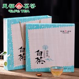 天福茗茶 白牡丹小方块紧压白茶 福鼎白茶礼盒384G