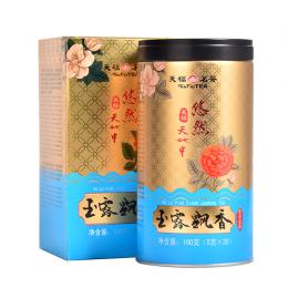 天福茗茶 悠然玉露飘香 茉莉花茶 四川峨眉茶叶罐装100G新品