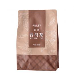 天福茗茶 云南普洱熟茶云南大叶种 茶叶袋装散茶500G