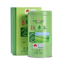 天福茗茶 龙井茶 绿茶茶叶 新昌出产茶鲜叶 100G精装 2024春茶