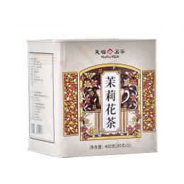 天福茗茶 茉莉花茶 广西横县花茶茶叶足量大罐装400g