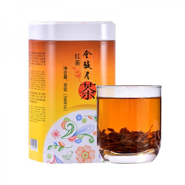 天福茗茶 精选系类 武夷山红茶金骏眉红茶茶叶散装 罐装茶80g