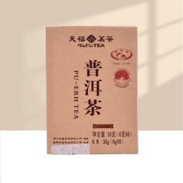 天福茗茶 普洱小茶砖36G 陈香迷你熟沱 旅行办公茶叶 便携纸盒装