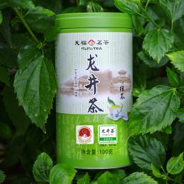 天福茗茶 龙井茶叶 浙江特产早春炒青绿茶 2024年早春茶 100克装