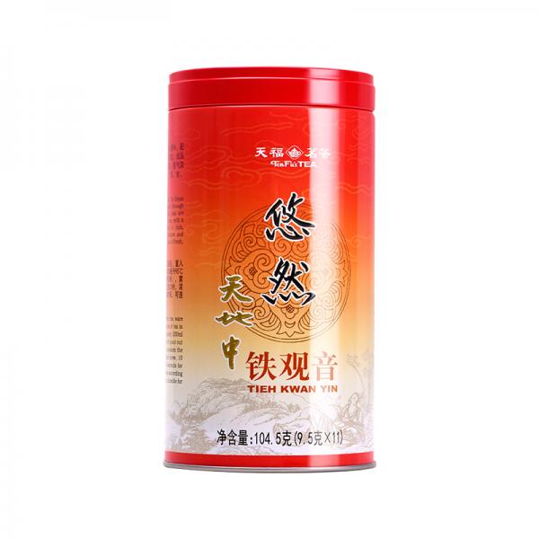 天福茗茶 悠然铁观音茶叶 清香型乌龙茶 铁观音罐装104.5g