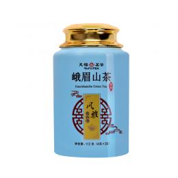 天福茗茶 风雅论古今峨眉山茶 绿茶茶叶典藏礼盒112g