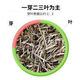 天福茗茶 珍藏白牡丹白茶 福鼎特产茶叶 私藏茶 瓷罐礼盒装100克白茶白牡丹