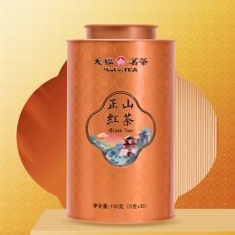 天福茗茶正山小种红茶福建武夷山茶叶百福系列30泡罐装150g