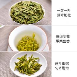 天福茗茶明前龙井茶叶2024新茶特级臻巧头春茶绿茶50g（10泡）