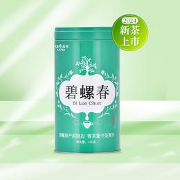 天福茗茶 碧螺春 茶叶 2024年早春茶 四川高山绿茶 100G罐