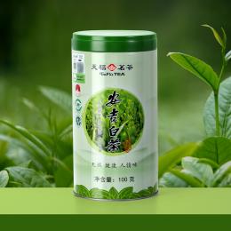 天福茗茶 2024春茶新茶 凤形安吉白茶明前绿茶茶叶散茶罐装100g