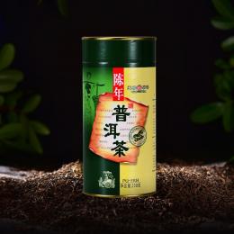 天福茗茶 普洱茶 云南普洱熟茶 纯芽料陈年熟茶 罐装散茶叶250G